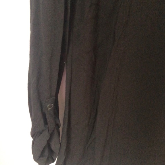 🆕 Loft Outlet Mixed Media Blouse Black - Picture 3 of 6
